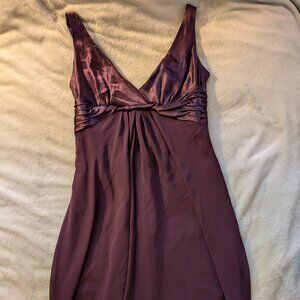 JONES NEW YORK WOMEN'S DRESS 8 Purple Maroon Twist Waist Tank Sleeves Sleeveless